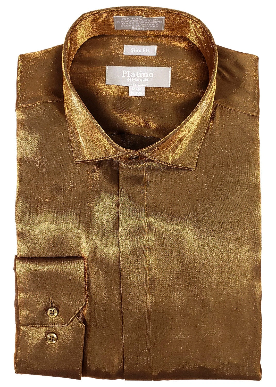 Altın Platino Slim Fit Saten Gömlek – 20101SL: Lüks ve Şık Bir Seçim